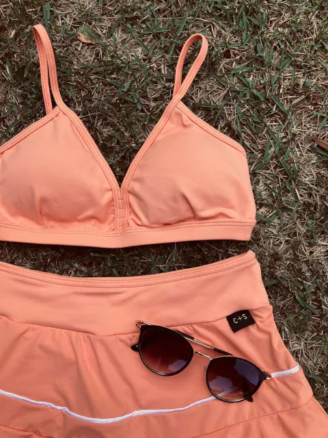 TOP BEACHTENNIS ALCINHAS DECOTADO LISO SAL ROSA