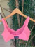 TOP VANESSA COM DRAPEADO DECOTE REDONDO NAS COSTAS E ALÇAS FINAS PARA BEACHTENNIS ROSA NEON - CORPO+SARADO MODA FITNESS