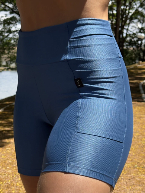 SHORTS MARATONA PARA CORRIDA TECIDO WONDER COM CINCO BOLSOS AZUL NÁUTICO - comprar online
