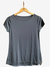 BLUSA QUERIDINHA MANGA CURTA E COMPRIDINHA ATRÁS CHUMBO - comprar online