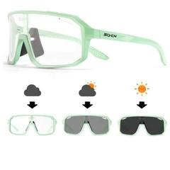 LENTES DEPORTIVOS DE CICLISMO/ RUNNING FOTOCROMATICOS VERDE PASTEL - comprar online