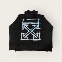 SUDADERA OFF WHITE NEGRA/AZUL - Judas store