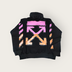 SUDADERA OFF WHITE NEGRA/ROSA/NARANJA - Judas store