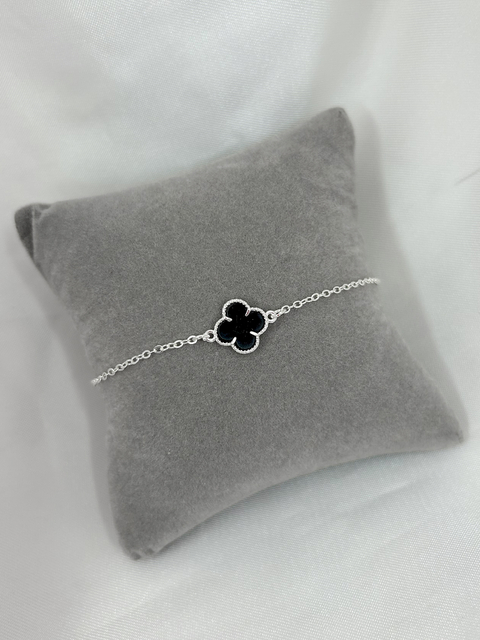 Pulseira trevo preto