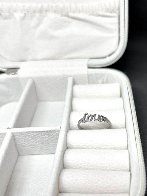 Anel love aço inox