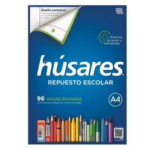 Repuesto Husares Hojas A4 96H
