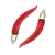 Dijes Cuerno 52Mm Acrilico Rojo Marmolado Bag X 100 Unidades - comprar online