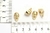 Tachas Calavera Dorada Bag Por 2000 Sets