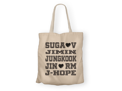 Ecobag BTS Nomes