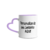 Caneca Branca Alça de Coração e Interior Lilás Personalize do seu Jeitinho Aqui
