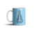 Caneca Nossa Senhora Aparecida Rogai por nós Azul