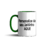 Caneca Branca Alça e Interior Verde Escuro Personalize do seu Jeitinho Aqui