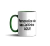 Caneca Branca Alça e Interior Verde Escuro Personalize do seu Jeitinho Aqui