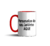 Caneca Branca Alça e Interior Vermelha Personalize do seu Jeitinho Aqui