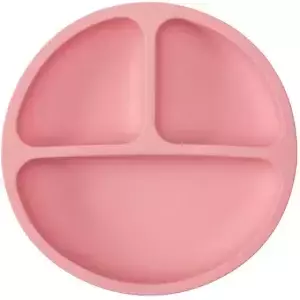 Prato em silicone com ventosa - Rosa