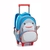 Mochila de rodinhas 16 - Tubarão Azul com vermelho