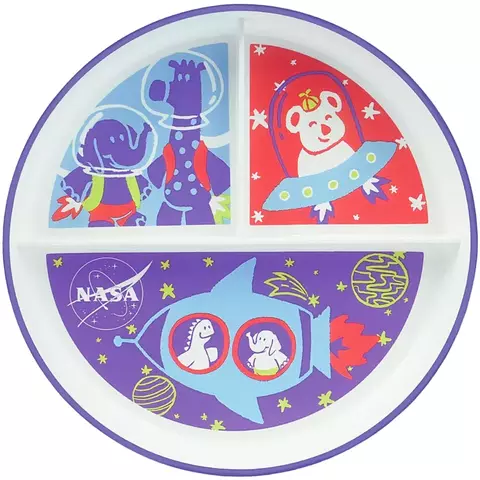 Pratinho com divisórias Nasa collection Roxo - Multikids Baby