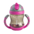Copo com alças, válvula e canudo colors rosa 240ml - Clingo
