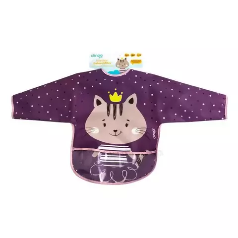 Babador Impermeável Manga Longa Gatinha Milky – CLINGO