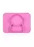 Pratinho de Silicone com base de sucção e divisórias Nuby - Rosa