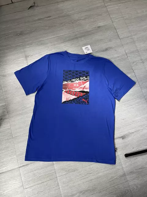 Camiseta Puma Graphics - (Azul)