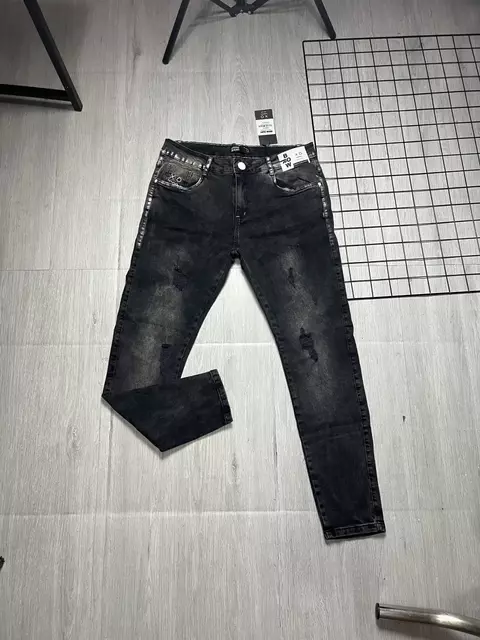 Calça Jeans Jogador Preta (5025)