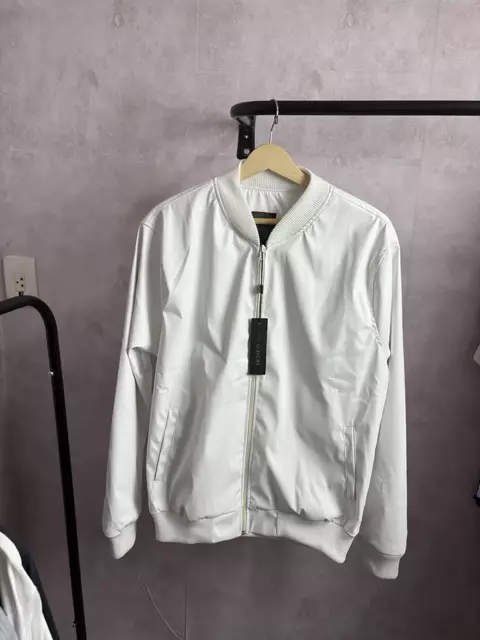 Jaqueta Basica de Couro (Padrão zara) ( White)