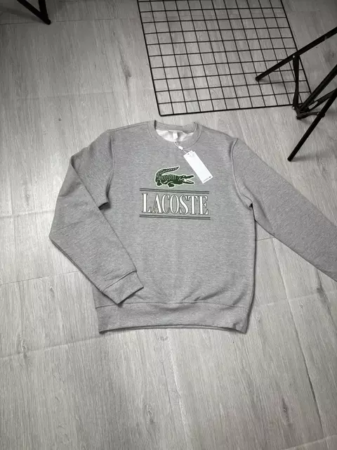 Moletom Lacoste Icon Letreiro (Cinza)