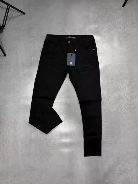 Calça Jeans Jogador Preta Lisa (2520002)