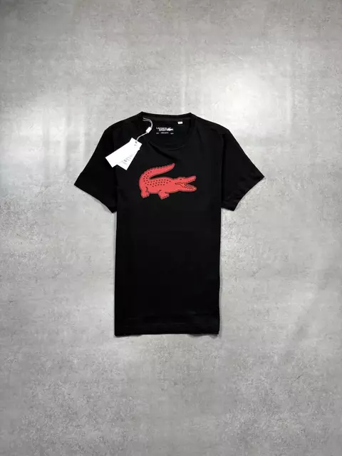 Camiseta Lacoste Big Croc (Preto)