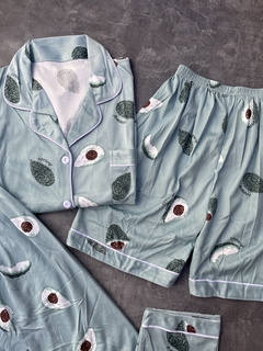 Pijama camisero (3 piezas) - LQLENCERIA
