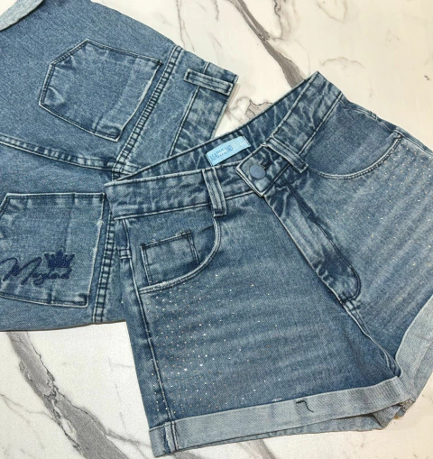 SHORT JEANS BRILHO 104 MARYLAND