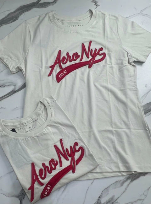 CAMISETA FEMININO BORDADA OFF 0136 AEROPOSTALE