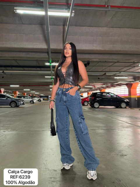 CALÇA REF. 6239 WIDE LEG CARGO 23 GRAUS