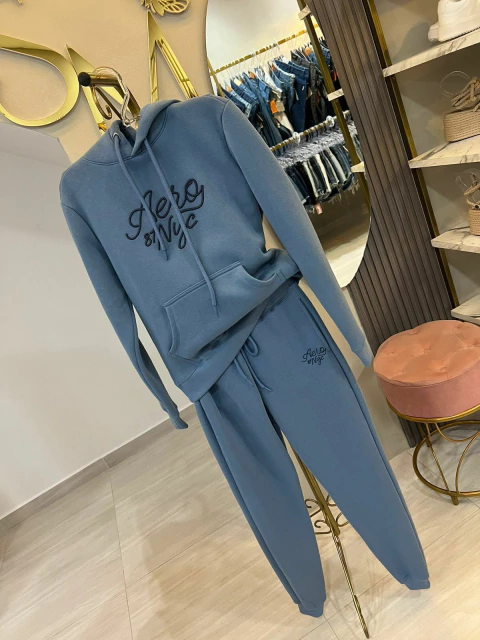 CONJUNTO MOLETOM AZUL 1414 AEROPOSTALE