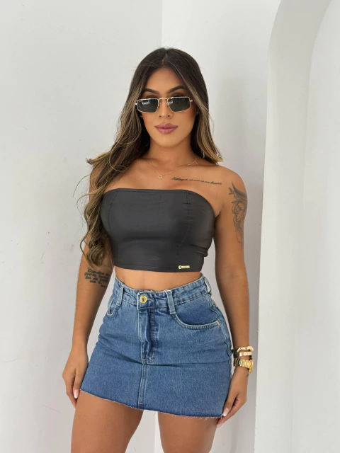 CROPPED COURO FAKE 0547 BLESSMIH