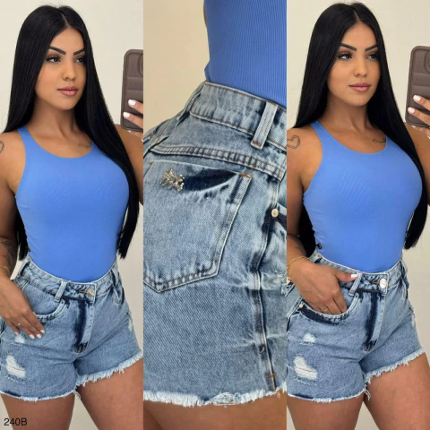 SHORT JEANS BARRA FIO 240B PIMENTA ORIGINAL