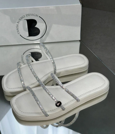 RASTEIRINHA 3 TIRAS DE BRILHO OFF WHITE 3464 BUBU