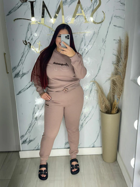 CONJUNTO MOLETOM CARECA ROSE 0809 AEROPOSTALE