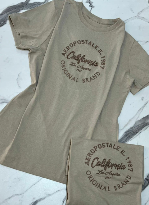 CAMISETA FEMININA BORDADA 0163 AEROPOSTALE