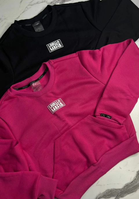 BLUSA MOLETOM CROPPED GO ON 32259 ROSA LABELLAMAFIA