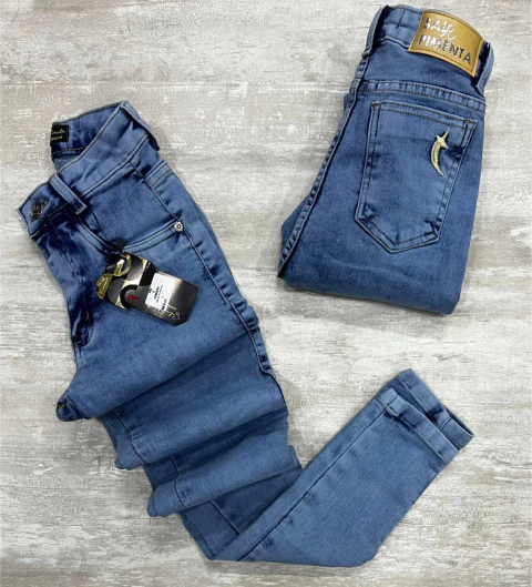 CALÇA JEANS MARMORIZADA SAL E PIMENTA