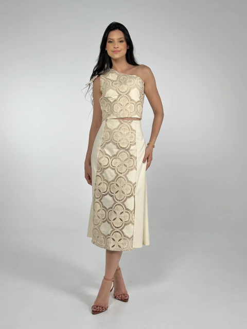 CONJUNTO DE CROPPED E SAIA TACIANA - comprar online