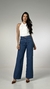 CALÇA JEANS WIDE LEG LAV/ESCURA - umaroupinhaso