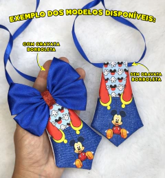 KIT GRAVATAS TECIDO MICKEY MOUSE - 6 UNID - comprar online
