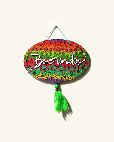 Placa em MDF - Bem Vindos - comprar online