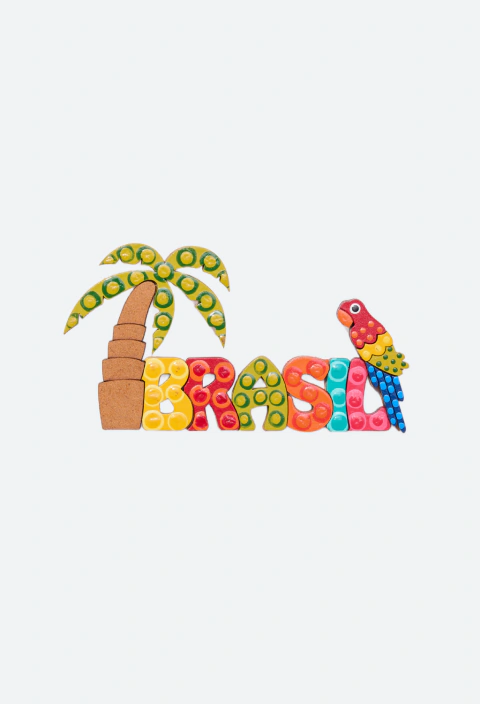 Ímã de Geladeira - Brasil Coqueiro