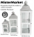 Set X3 Fanales Grandes Madera Deco Porta Velas Faroles Zn Blanco - comprar online