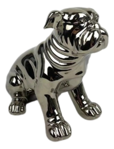 Figura Perro Bulldog Sentado 24cm Estatua