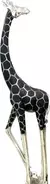 Jirafa Cromada 170cm Animal Grande Resina